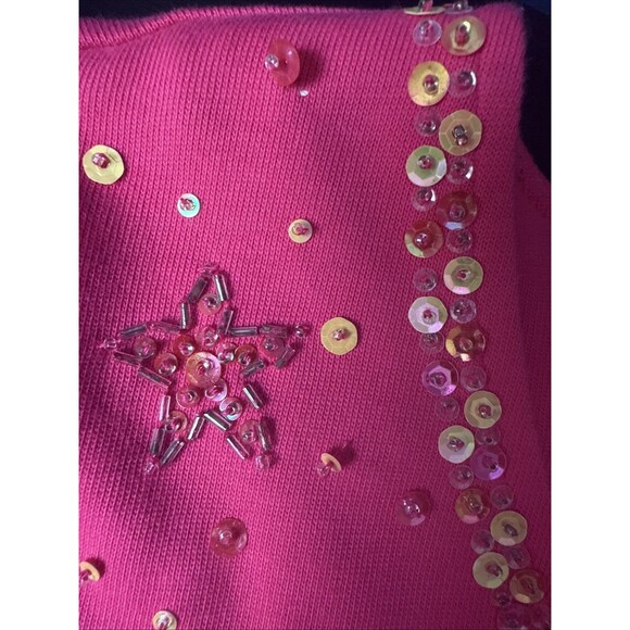 Quacker Factory Womens Shirt Large Pink‎ Flamingo Colorful Fun Cruise Vacation - Picture 9 of 11